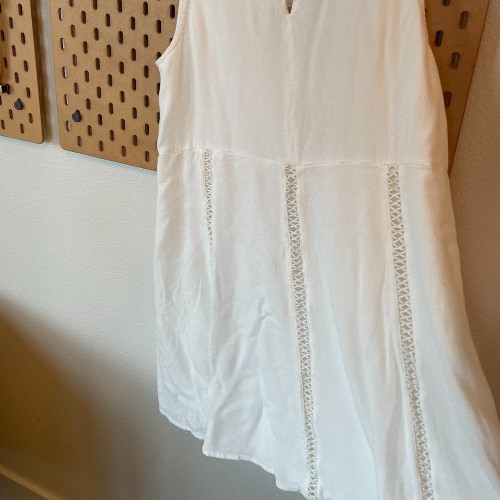 Black Swan Baby Doll Tank Dress with Crochet & Lace Detail (M)